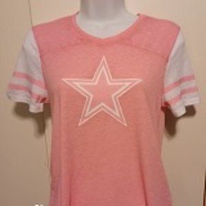 NFL Dallas Cowboys Tshirt Pink Ladies L Junior 14